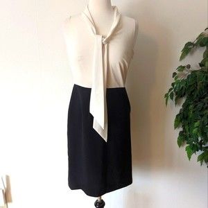 Spence Black and White Bow Dress